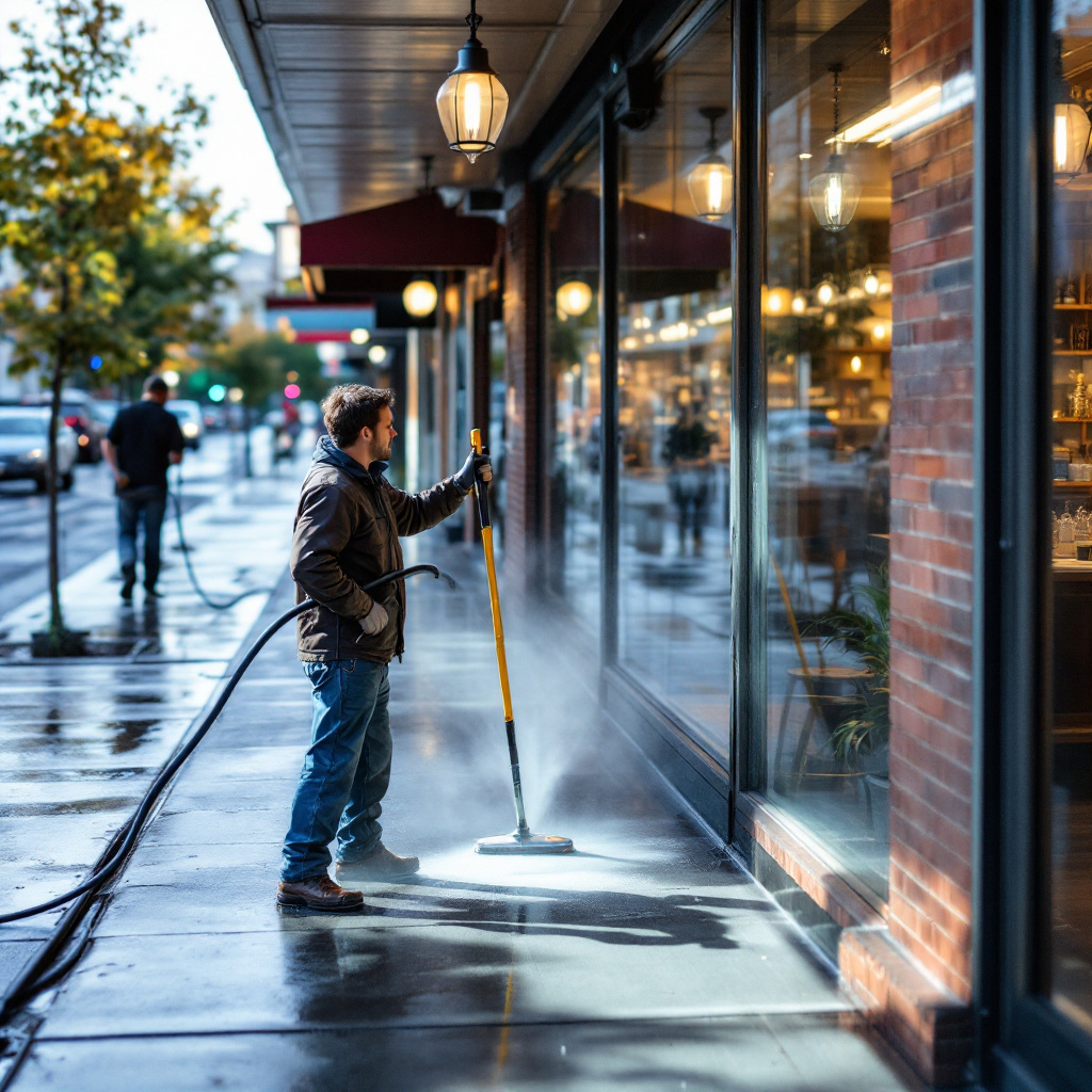 Storefront and Sidewalk Pressure Washing in Ocala, Florida Storefront and Sidewalk Pressure Washing in Ocala, Florida
